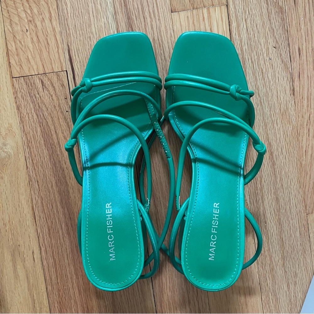 Marc Fisher Green Heeled Sandals